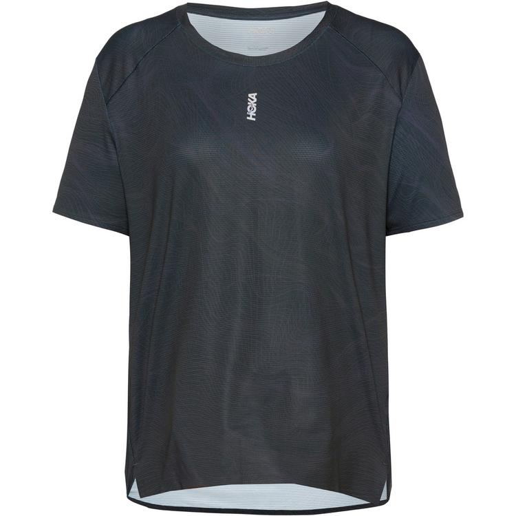 HOKA HOKA EVERYRUN SS CLF PRT Funktionsshirt Damen - black-squid ink prt - 0 | SportScheck