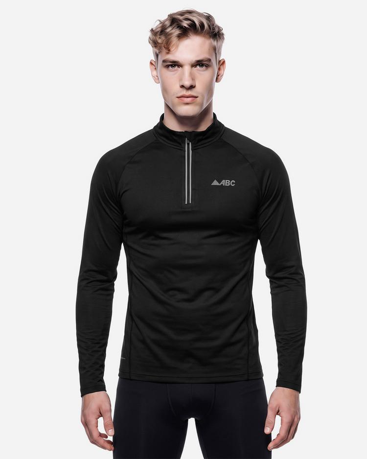 ABC ABC Trancktop Half Zip ABC Laufshirt Herren - black - 0 | SportScheck