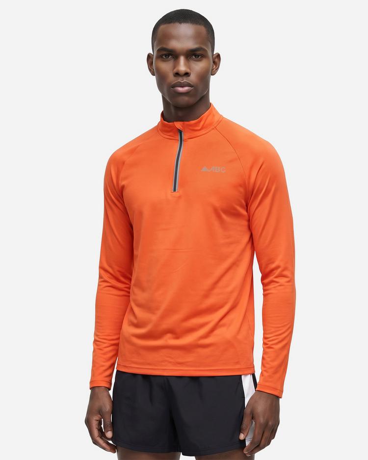 ABC ABC Trancktop Half Zip ABC Laufshirt Herren - flame - 0 | SportScheck