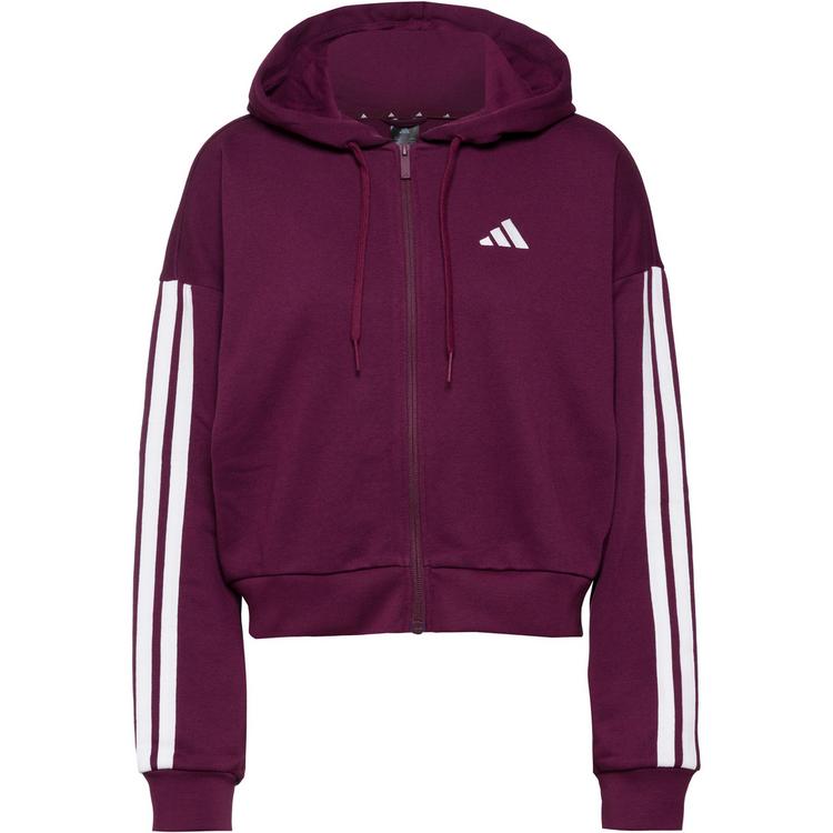 adidas adidas 3S Kapuzenjacke Damen - maroon-white - 0 | SportScheck