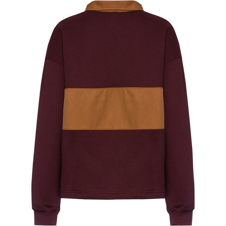 Nike Nike Studio Fleece Pololangarmshirt Damen - mystic dates-lt british tan-sail - 0 | SportScheck