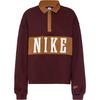 Nike Studio Fleece Pololangarmshirt Damen - mystic dates-lt british tan-sail
