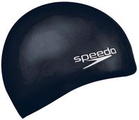 SPEEDO Plain Moulded Silicone Badekappe - black