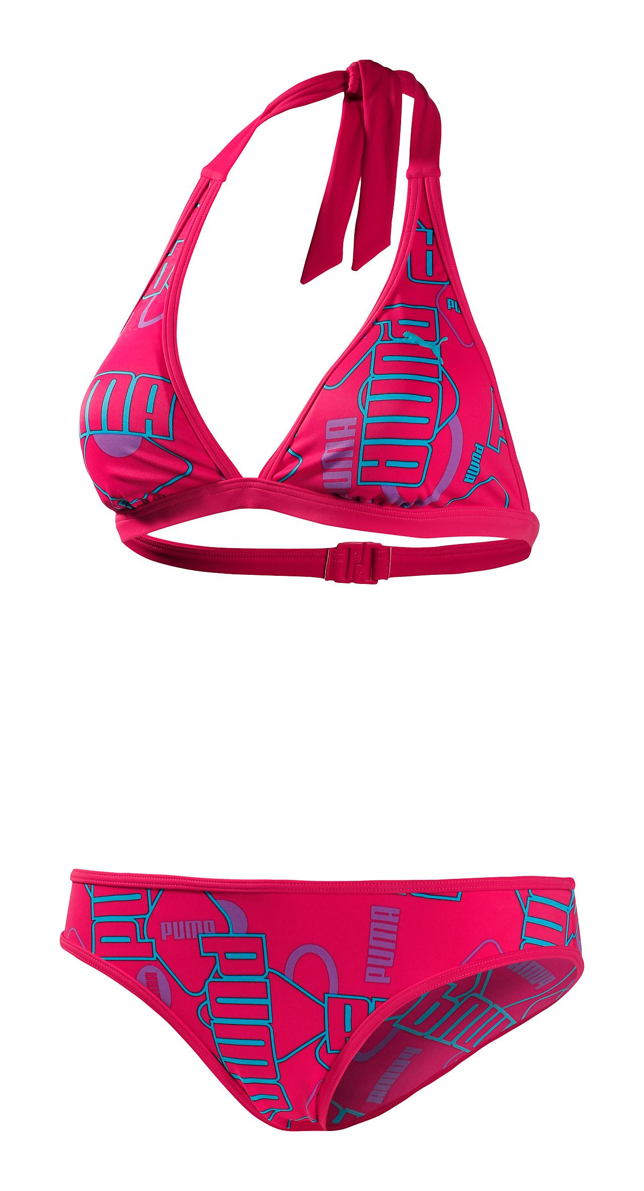 PUMA Sportive Halterneck Bikini Bikini Set Damen pink im Online Shop
