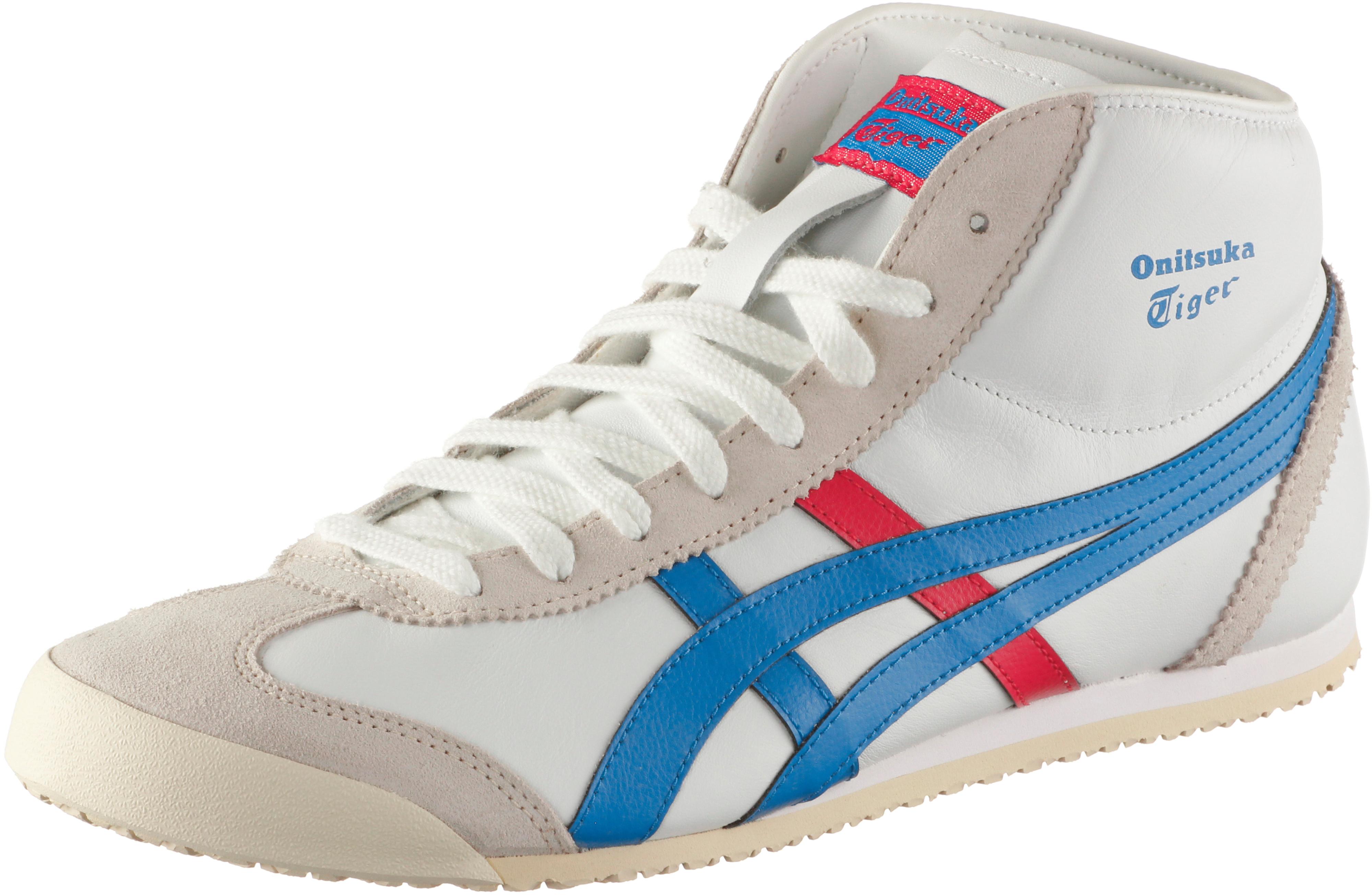 asics weiß blau rot