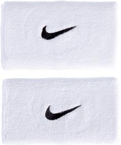 Nike SWOOSH DOUBLEWIDE 2 PK Schweißband white-black