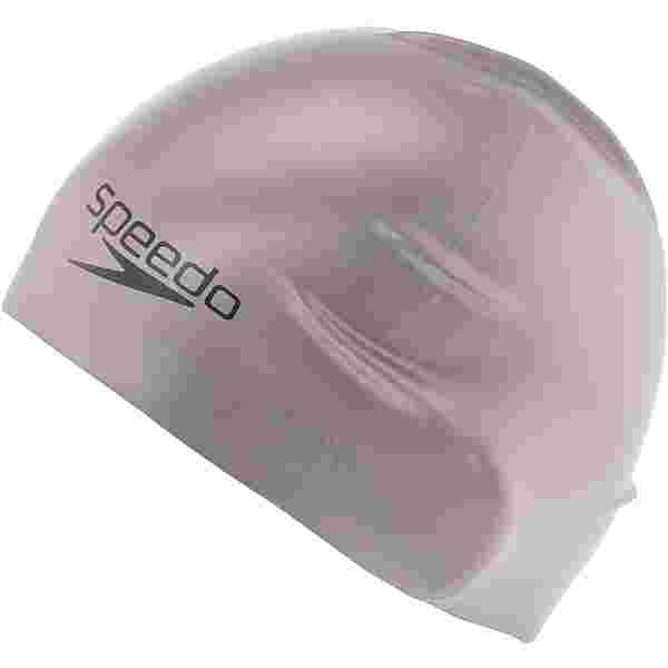 SPEEDO Plain Moulded Silicone Cap Badekappe silber