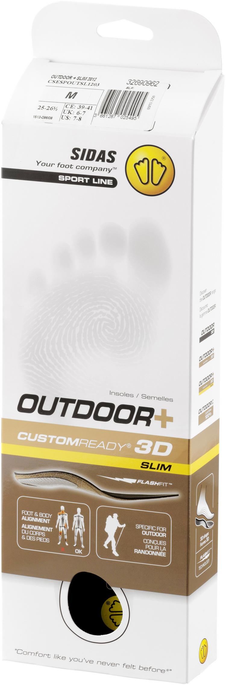 SIDAS SIDAS Outdoor + Slim Einlegesohlen - schwarz - 0 | SportScheck