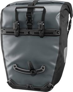 Rückansicht von ORTLIEB Back Roller Classic Fahrradtasche grau-schwarz