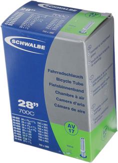 Rückansicht von Schwalbe NR17 TOUR 28; 28-47, 609-635MM; AV40MM Fahrradschlauch schwarz
