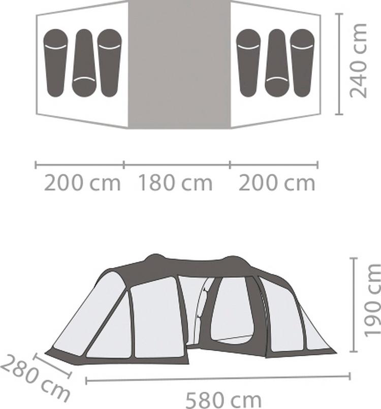 SALEWA SALEWA Midway VI Familienzelt - cactus-grey - 0 | SportScheck