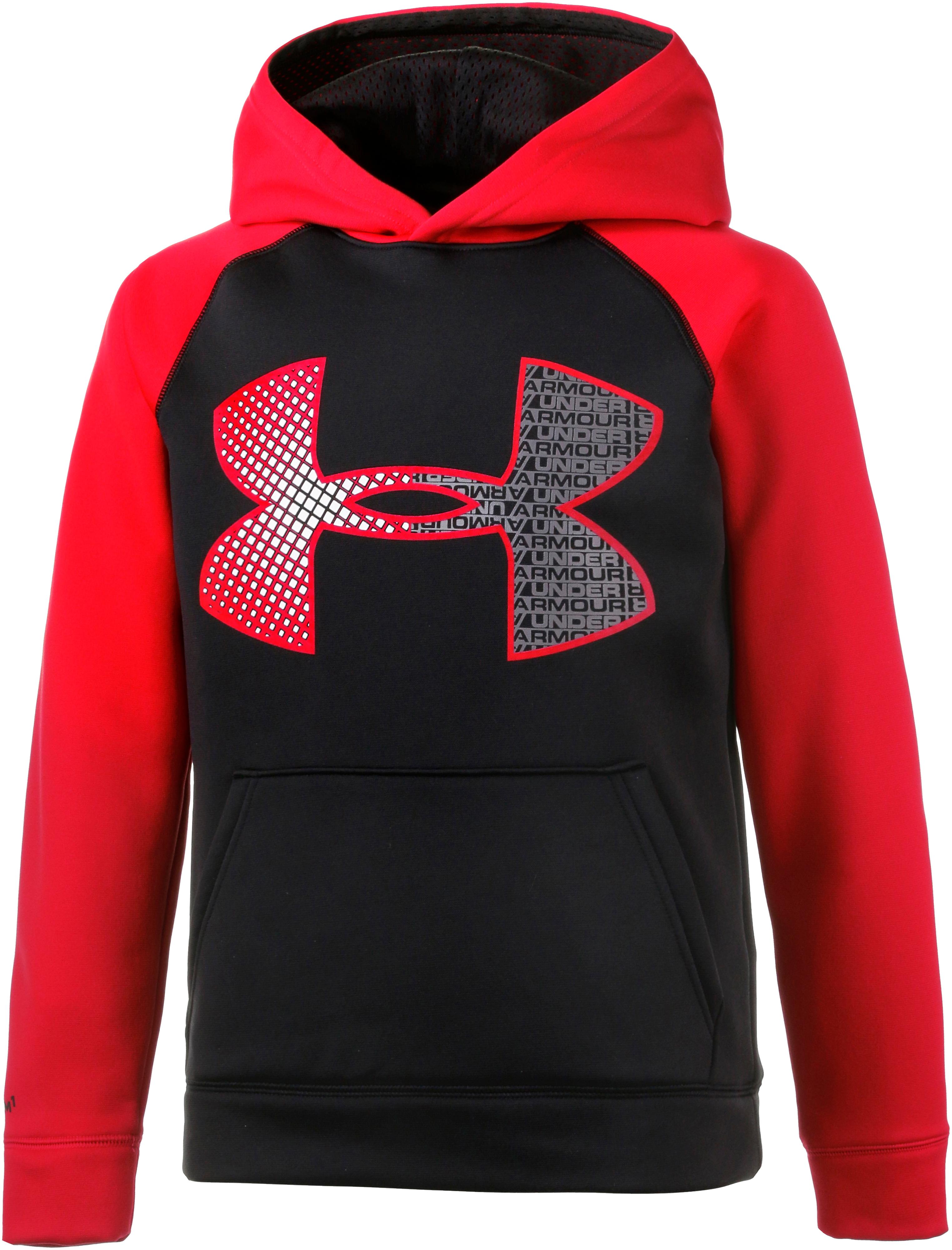 Under Armour Hoodie Jungen schwarz/rot 