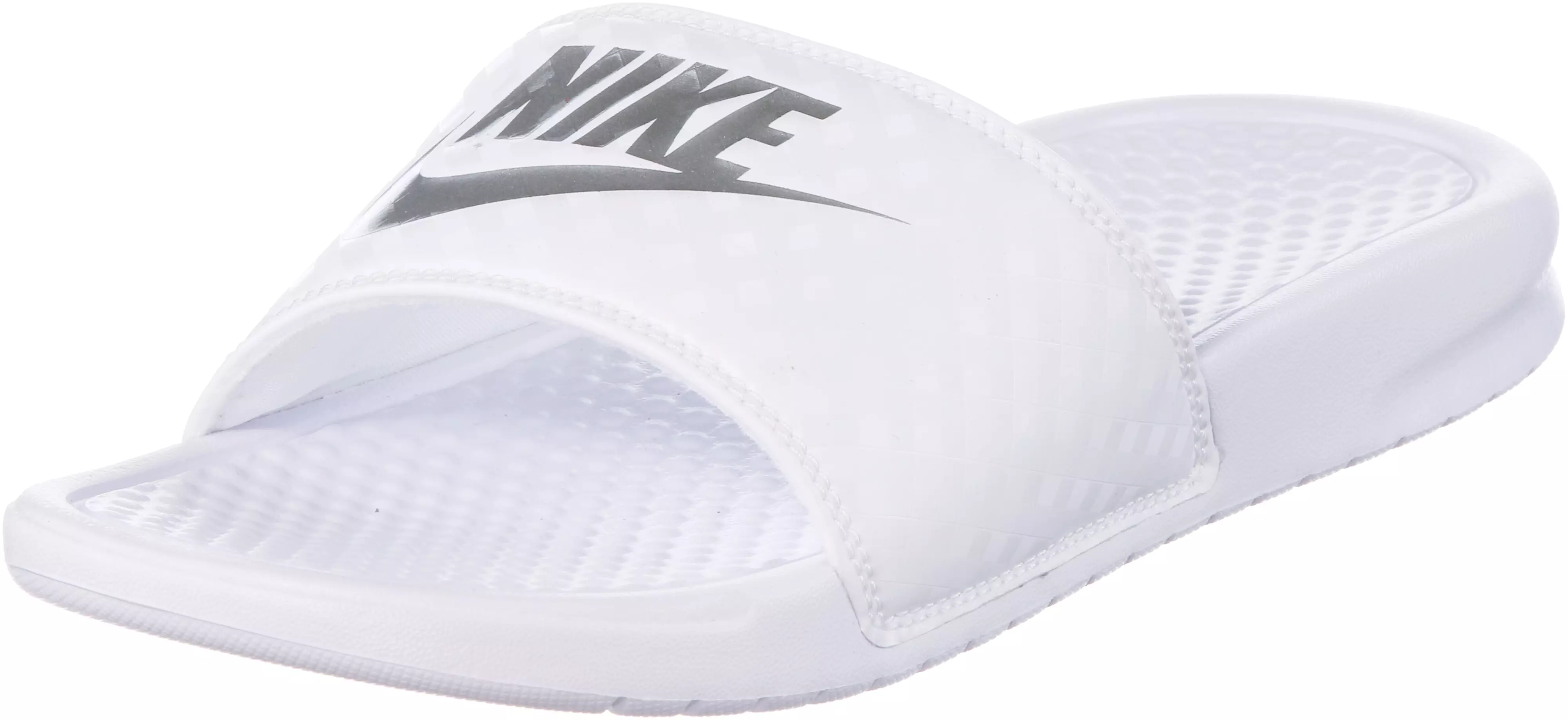 Nike Slides Benassi Jdi Badelatschen Damen White Metallic Silver Im Online Shop Von Sportscheck Kaufen