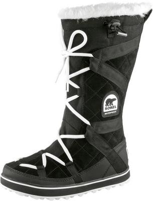 Sorel Glacy Explorer Stiefel Damen schwarz/wei&szlig;