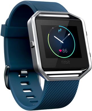 FitBit Blaze Fitness Tracker blau/silber