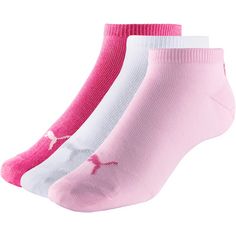 PUMA INVISIBLE 3PACK Sneakersocken rosa-weiß-pink
