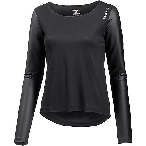 Reebok Langarmshirt Damen schwarz im Online Shop von Langarmshirts für Damen von Reebok im Online Shop von