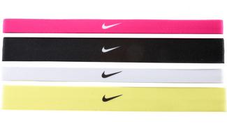 Nike Printed Haarband Damen VIVID PINK/BLACK/WHITE