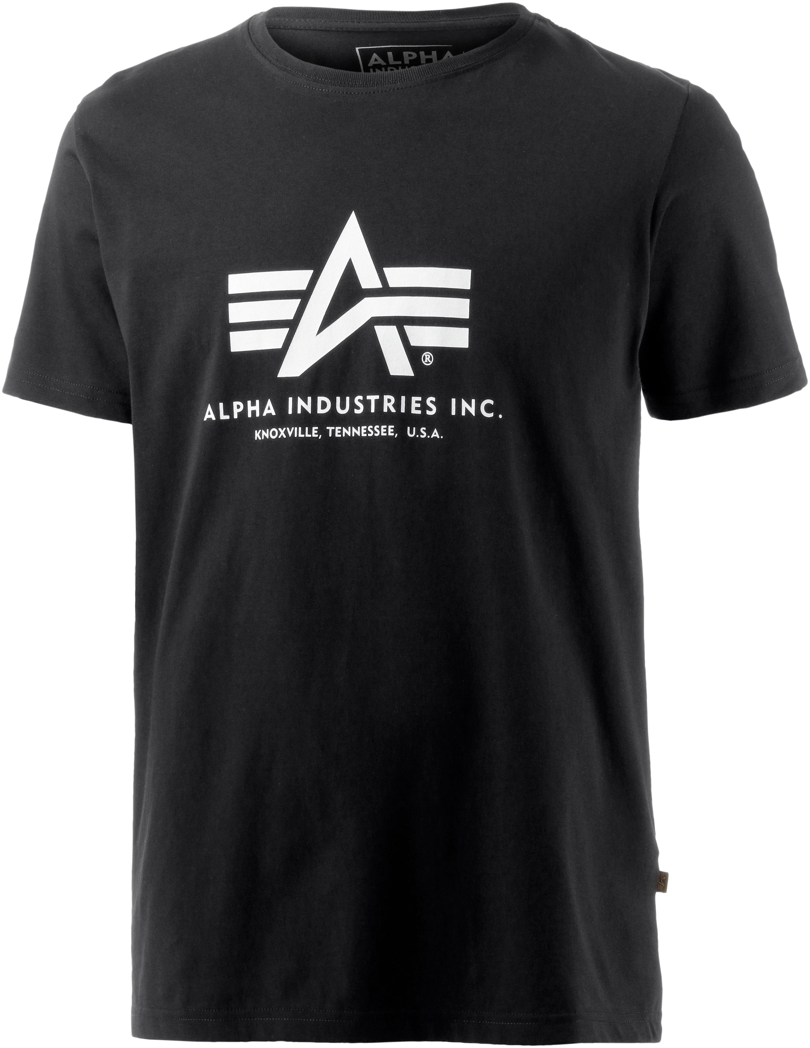 Alpha Industries T Shirt Herren Schwarz Im Online Shop Von Sportscheck Kaufen