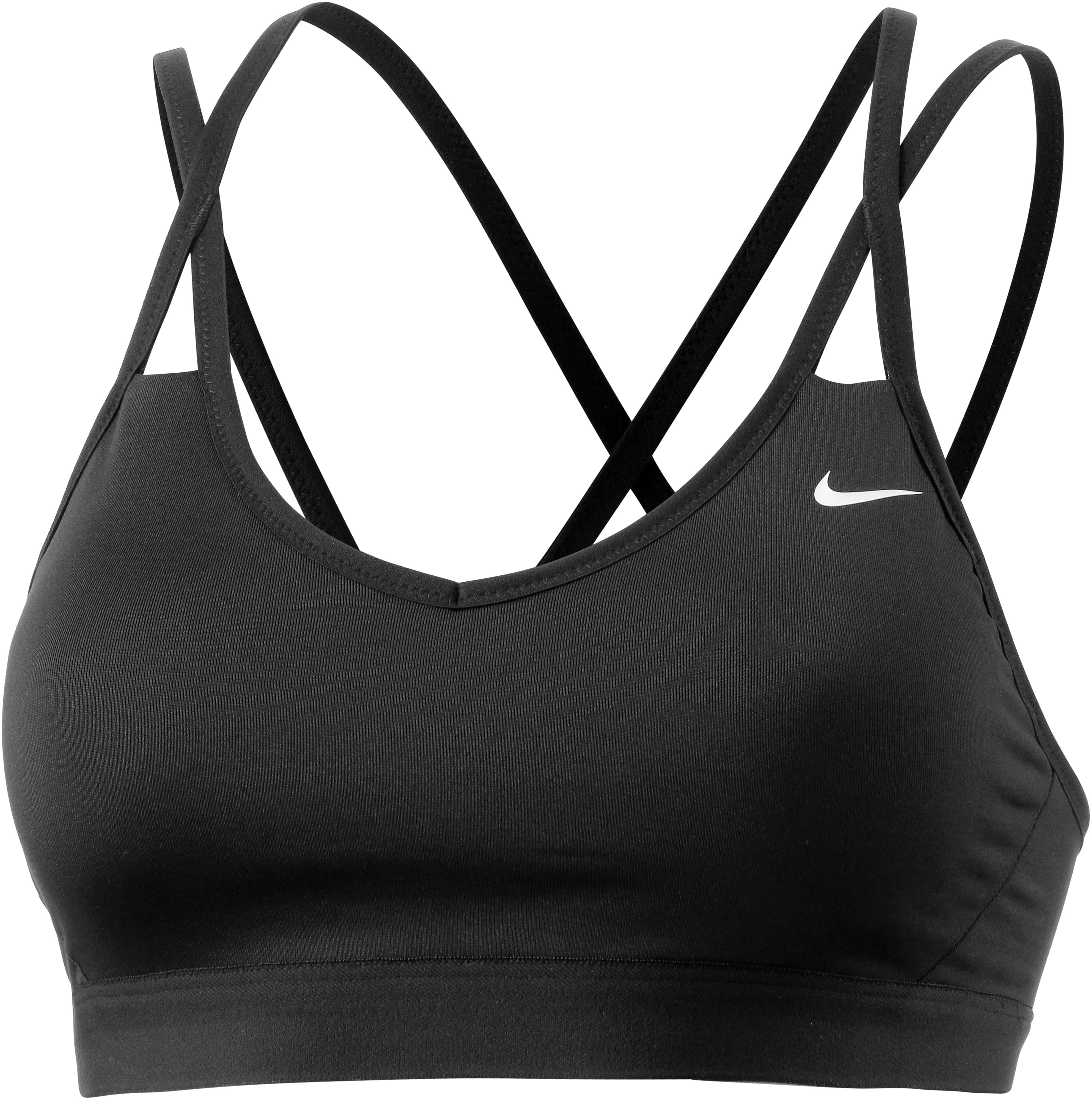 Nike Pro Indy Strappy Sport-BH Damen schwarz im Online ...