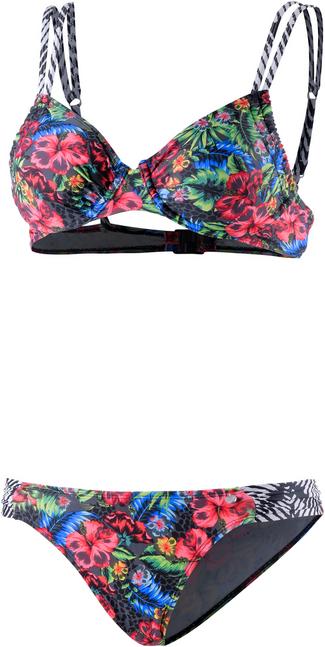 Maui Wowie Bikini Set Damen schwarz/bunt