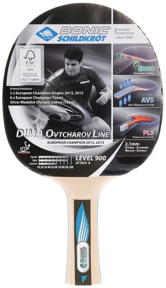 Donic-Schildkr&ouml;t Ovtcharov 900 Tischtennisschl&auml;ger schwarz