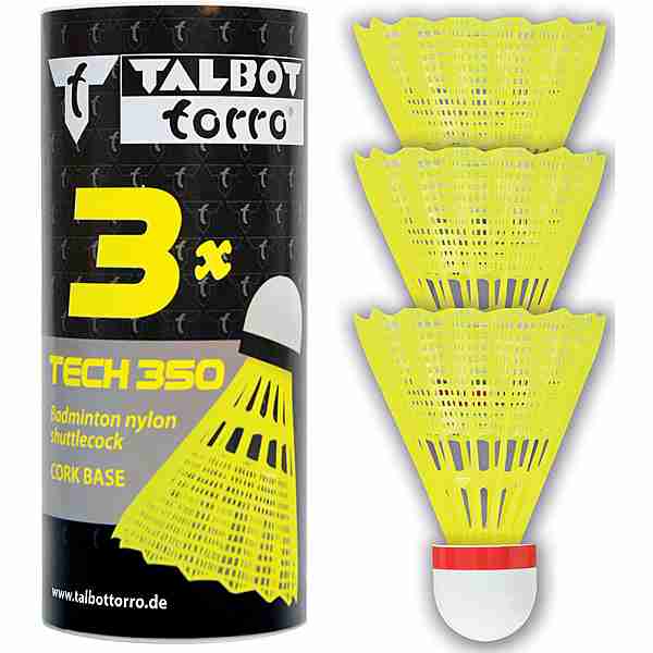 Talbot-Torro TECH 350 Gelb Speed fast Badmintonball weiß