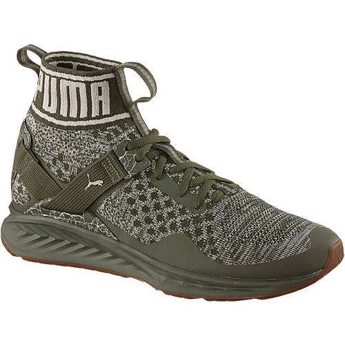 PUMA IGNITE evoKNIT Hypernature Sneaker Herren Olive Night Puma Ignite Evoknit Herren Sneakers Evertrack Schuhe