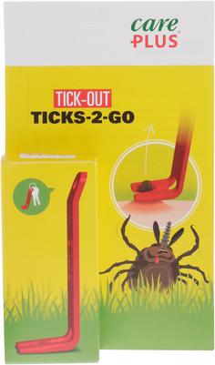 Rückansicht von Care Plus Tick Out Ticks-2-Go Zeckenset