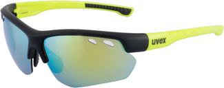 Uvex sportstyle 115 Sportbrille black mat yellow/mirror yellow