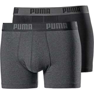 PUMA Basic Boxershorts Herren dark grey melange-black