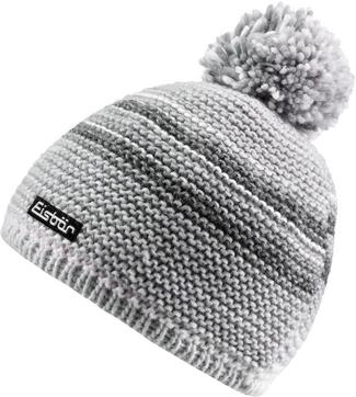 Eisb&auml;r M&uuml;tze Kunita Pompon Bommelm&uuml;tze wei&szlig;-grau