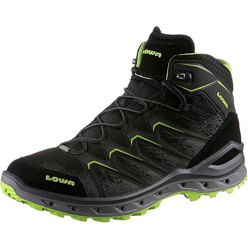 Lowa Aerox Mid GTX® Wanderschuhe Herren schwarzgrün im Lowa Herren Aerox GTX Mid Trekking & Wanderstiefel, Schwarz
