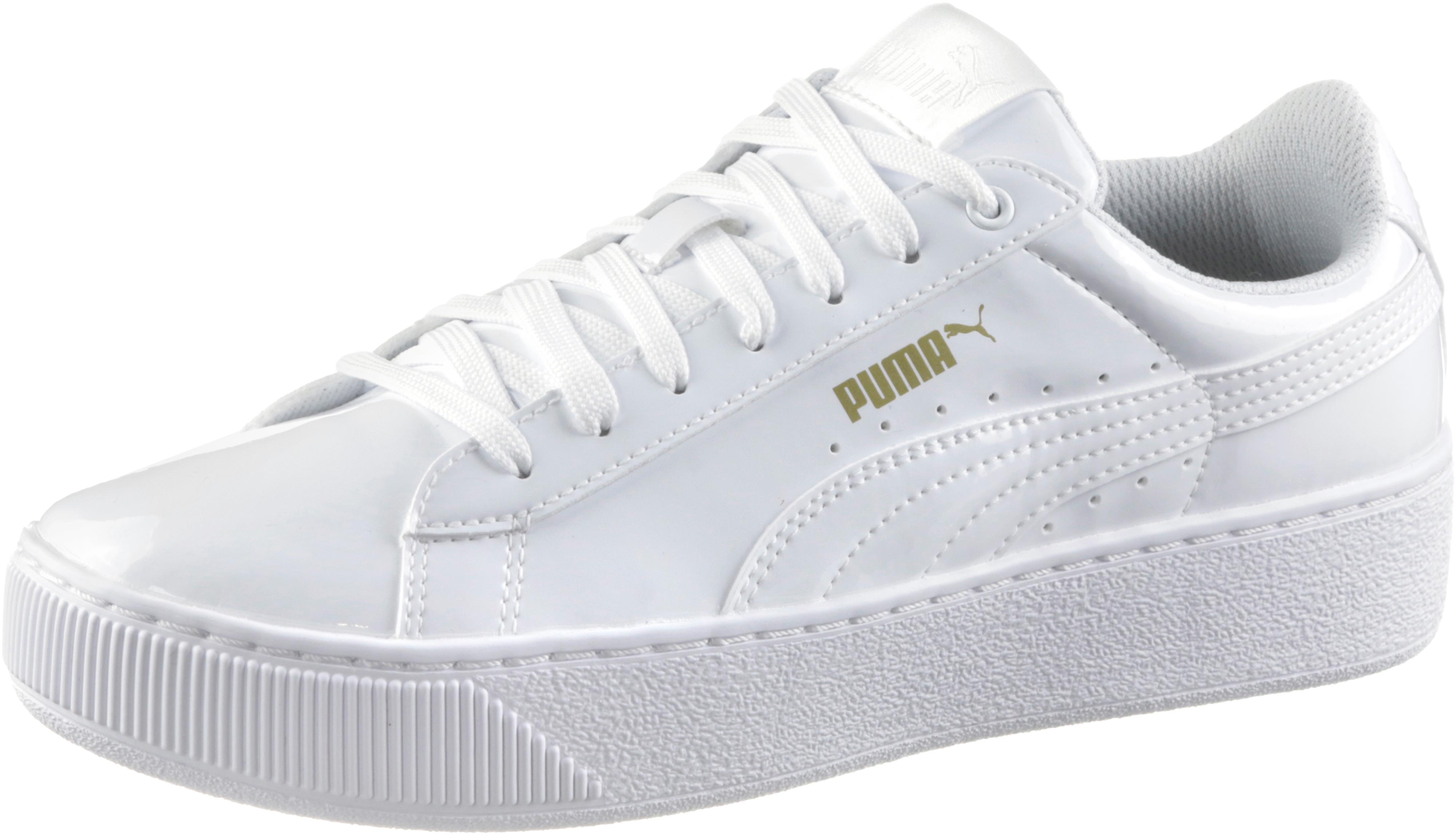 puma vikky platform patent white