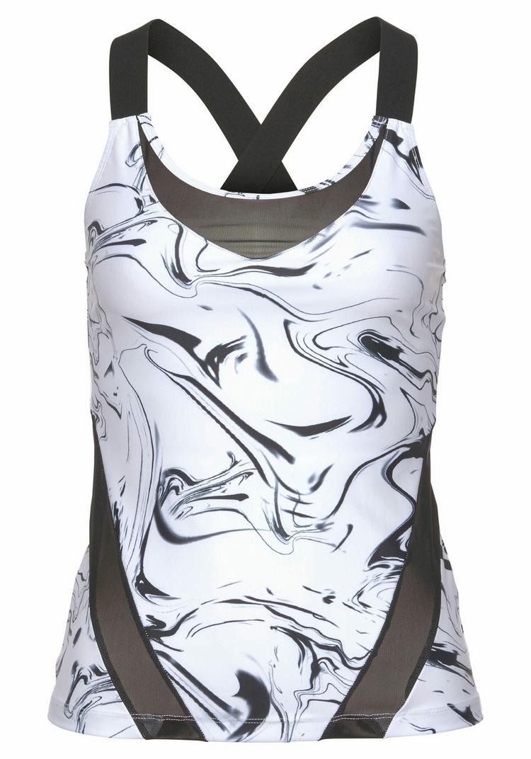 LASCANA Active LASCANA Active Funktionsshirt Funktionsshirt Damen - wei&szlig;-marmoriert-schwarz - 2 | SportScheck