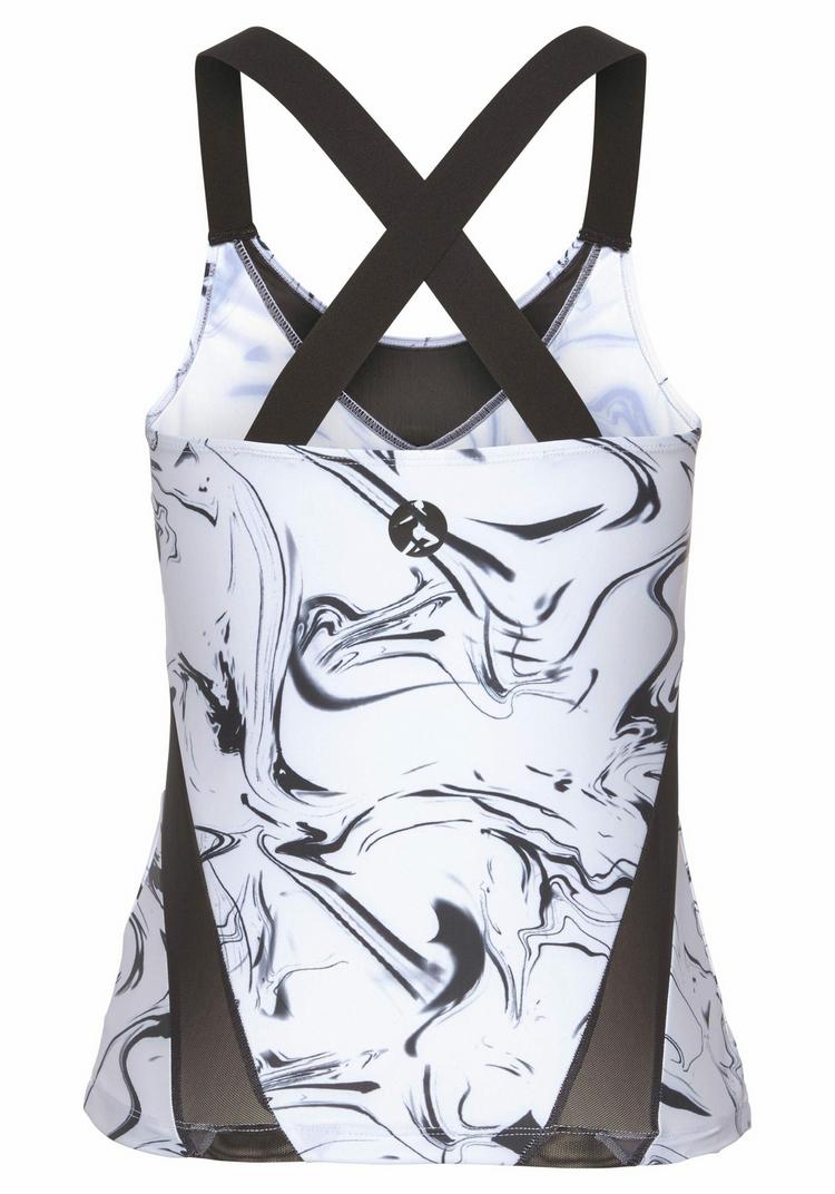 LASCANA Active LASCANA Active Funktionsshirt Funktionsshirt Damen - wei&szlig;-marmoriert-schwarz - 0 | SportScheck