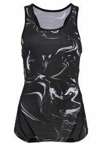LASCANA Active Funktionsshirt Funktionsshirt Damen - schwarz-marmoriert
