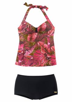 Lascana Tankini Bikini Set Damen pink-bedruckt