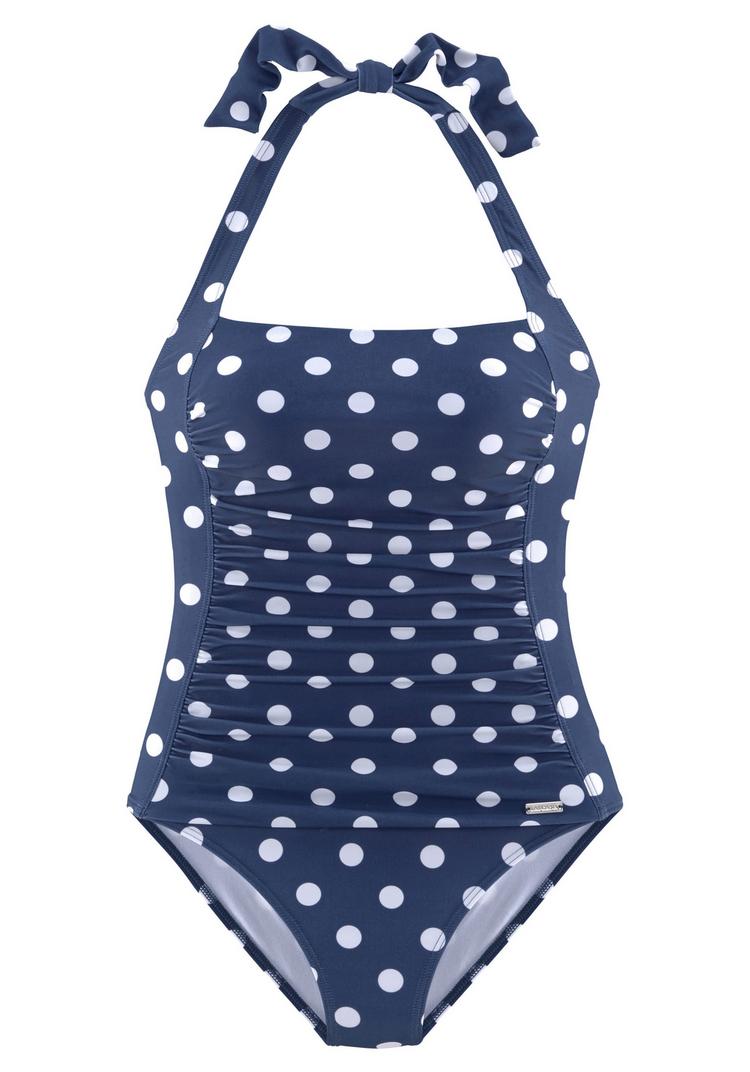 Lascana Lascana Badeanzug Badeanzug Damen - rauchblau-wei&szlig; - 0 | SportScheck