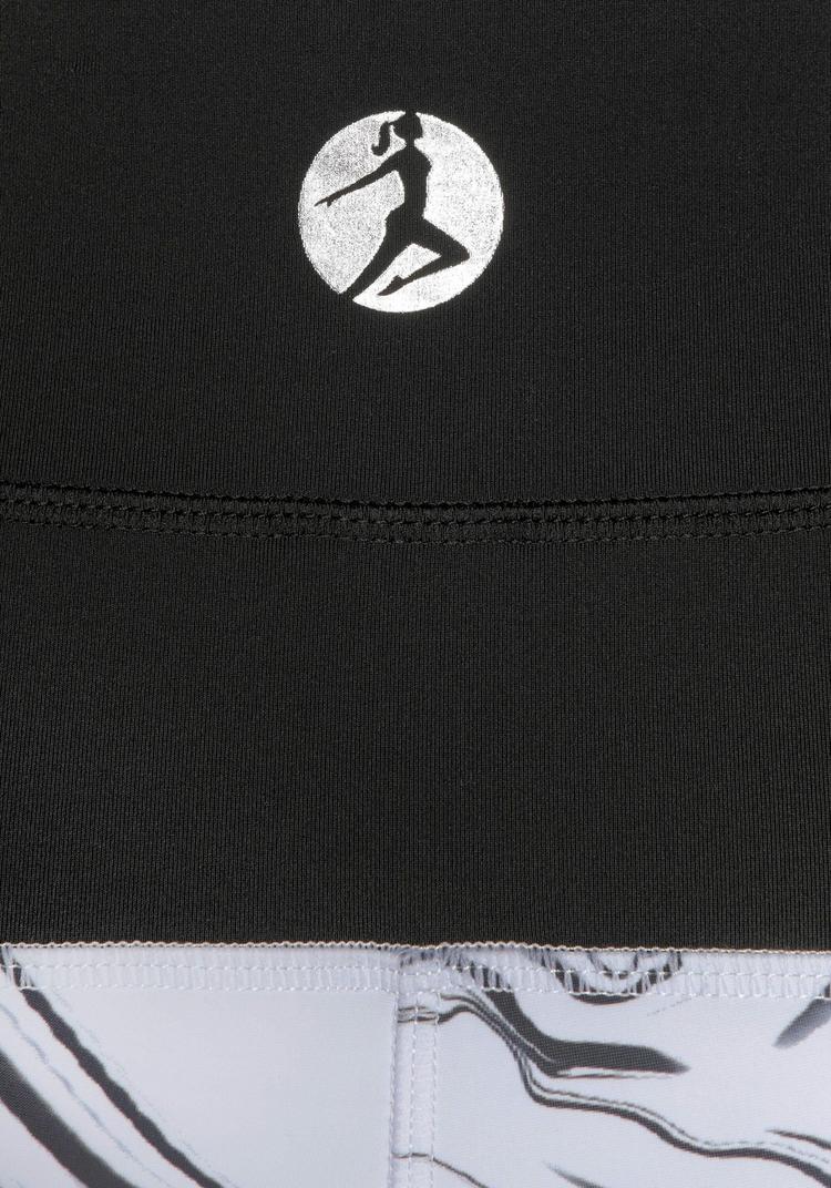 LASCANA Active LASCANA Active Leggings Leggings Damen - wei&szlig;-schwarz-gemustert-neongelb - 3 | SportScheck
