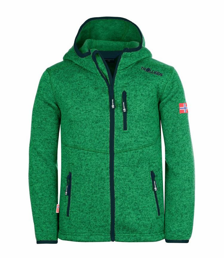 Trollkids Trollkids Jondalen XT Fleecejacke Kinder - Pfeffergr&uuml;n/Marineblau - 0 | SportScheck