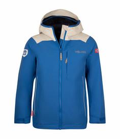 Trollkids Bergen Regenjacke Kinder Leuchtendes Blau/wolkig grau