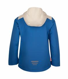 Rückansicht von Trollkids Bergen Regenjacke Kinder Leuchtendes Blau/wolkig grau