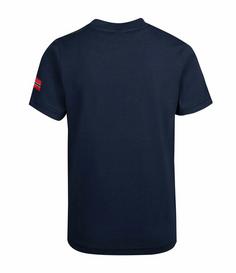 Rückansicht von Trollkids Windrose T T-Shirt Kinder Marineblau/Wolkengrau