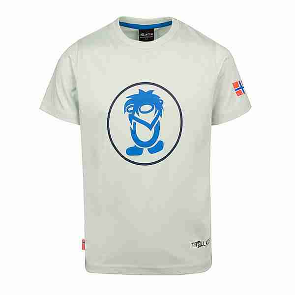 Trollkids Troll T T-Shirt Kinder Wolkengrau/Leuchtendes Blau