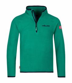 Trollkids Nordland Fleecejacke Kinder Pfeffergrün/Marineblau