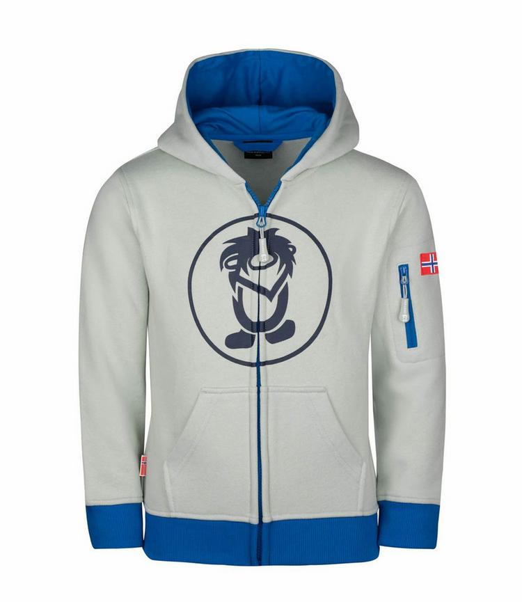 Trollkids Trollkids Sortland Hoodie Kinder - Wolkengrau/Leuchtendes Blau - 0 | SportScheck