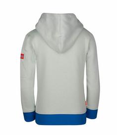 Rückansicht von Trollkids Sortland Hoodie Kinder Wolkengrau/Leuchtendes Blau