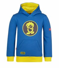 Trollkids Troll Hoodie Kinder Leuchtendes Blau/Trübes Gelb