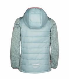 Rückansicht von Trollkids Lillehammer Hoodie Kinder Gletschergrün/Orchidee
